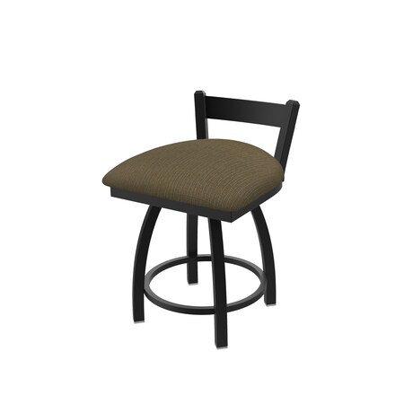 Holland Bar Stool Co 18" Low Back Swivel Vanity Stool, Black Wrinkle, Graph Cork Seat 82118BW017